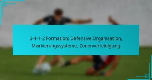 3-4-1-2 Formation: Defensive Organisation, Markierungssysteme, Zonenverteidigung