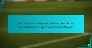 3-4-1-2 Formation: Gegenformationen, Reaktion auf die Taktiken des Gegners, Anpassungsfähigkeit