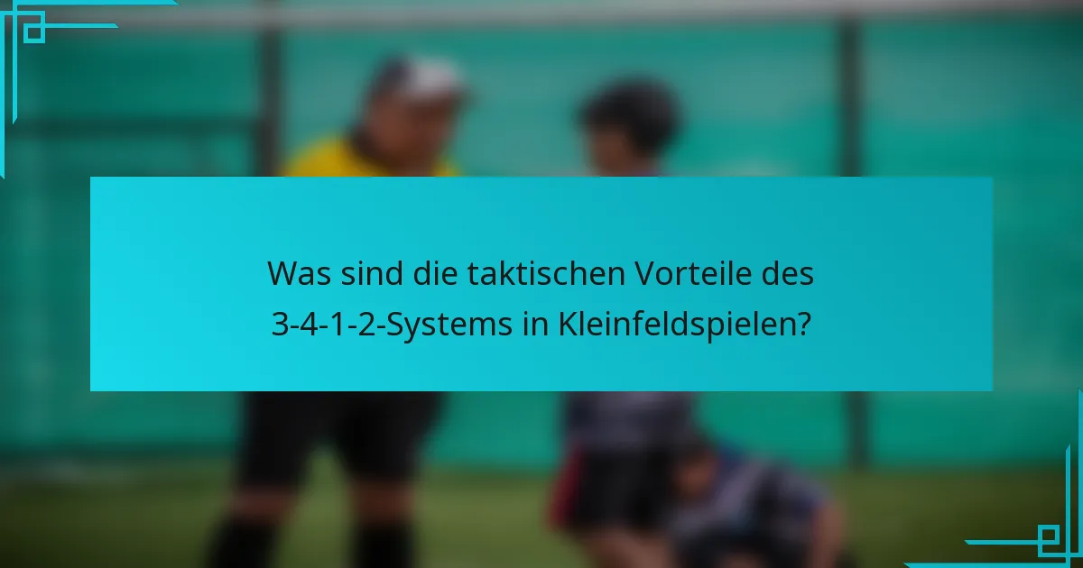 Was sind die taktischen Vorteile des 3-4-1-2-Systems in Kleinfeldspielen?